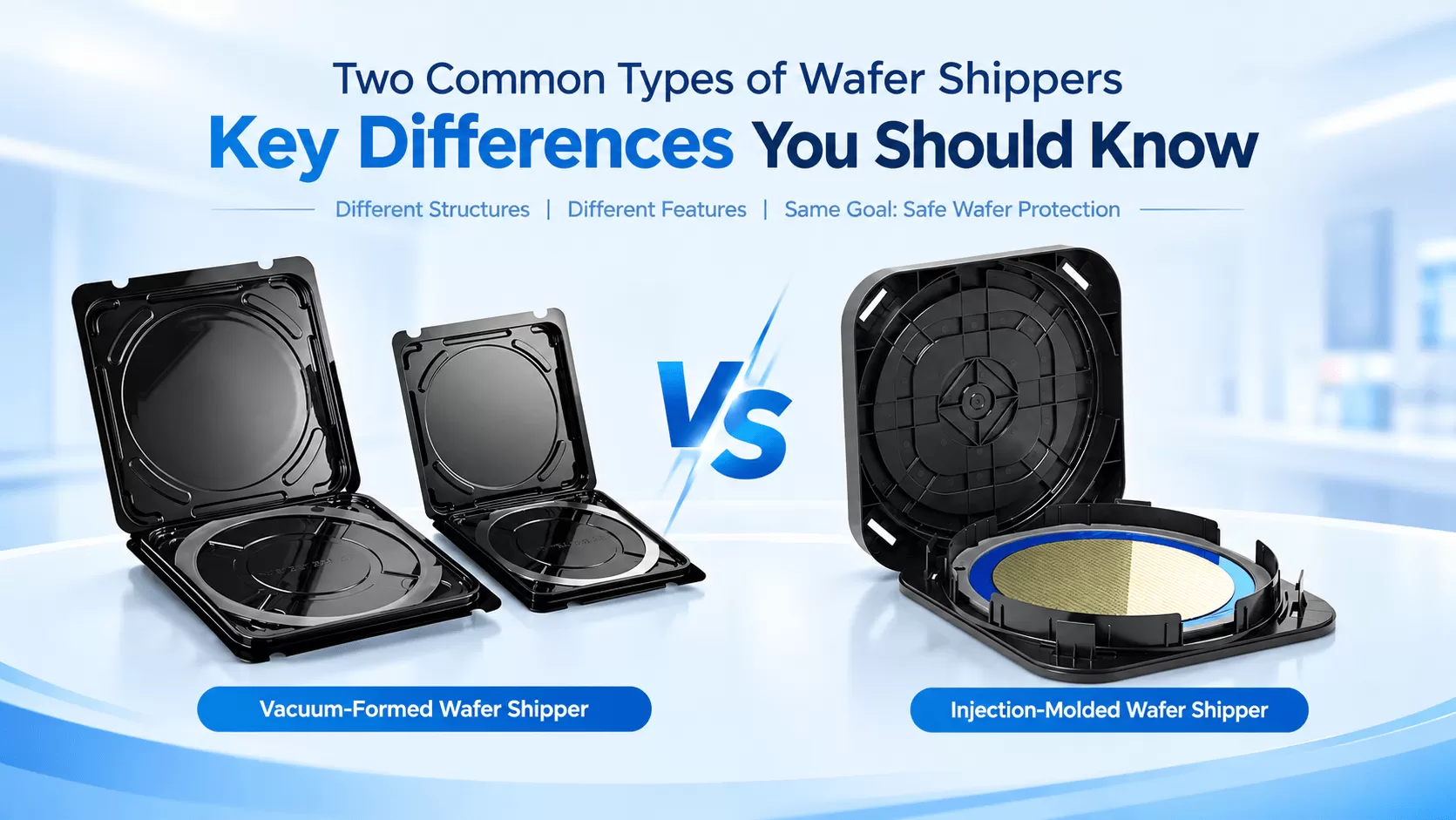 Vacuum-Formed vs. Injection-Molding: Choosing the Right Wafer Carrier for Your Shipping Needs